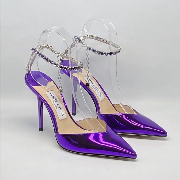 Jimmy Choo Saeda 100 patent leather pumps size 37.5 - Picture 3 of 14